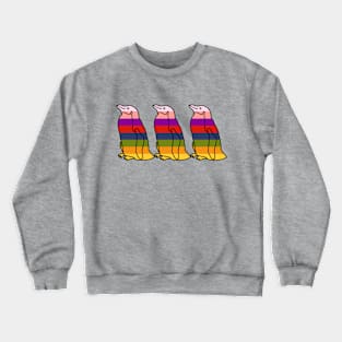 Three Rainbow Penguins Crewneck Sweatshirt